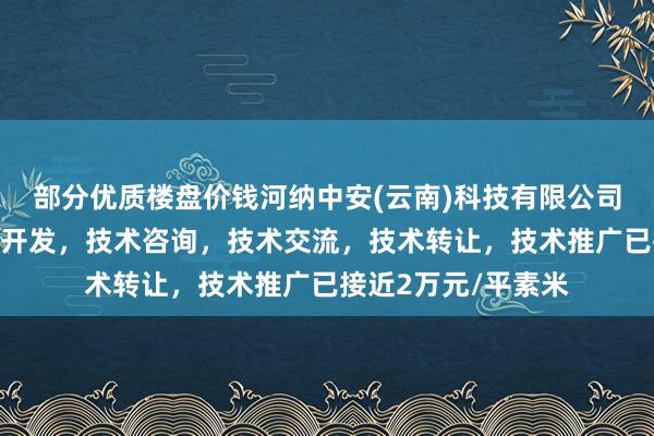 部分优质楼盘价钱河纳中安(云南)科技有限公司，技术服务，技术开发，技术咨询，技术交流，技术转让，技术推广已接近2万元/平素米